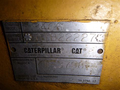 caterpillar sn lookup